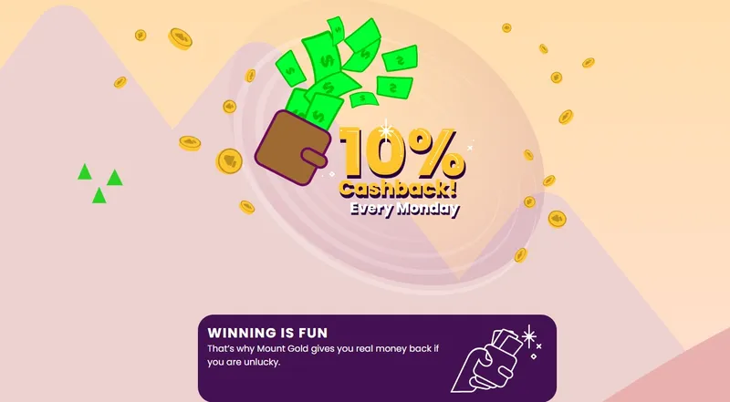 Cashback Mount Gold Casino