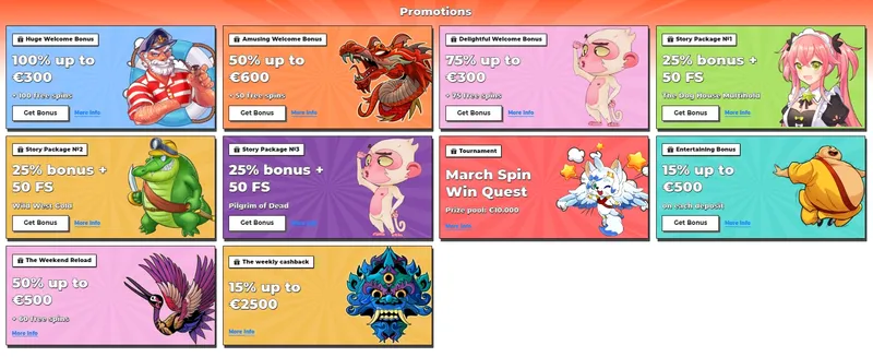 Bonusar Winstoria Casino